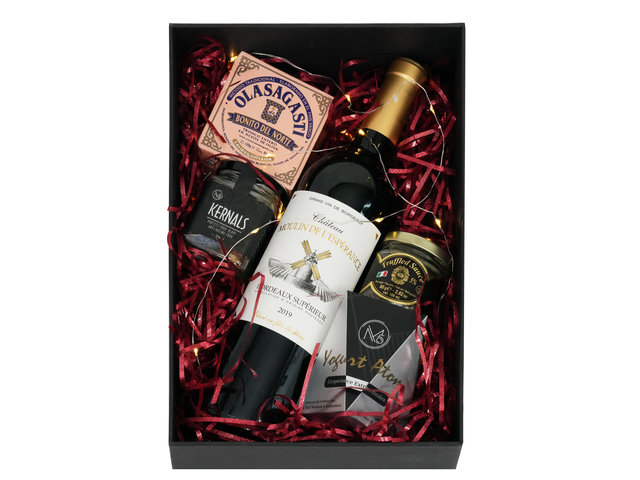 Hamper A5 Board - Xmas Winter Starry Night Wine Gift Hamper FH303 - XH1013A4 Photo
